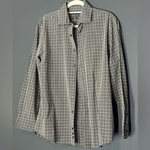 Kenneth Cole 100% cotton men’s size 15 1/2, 32-33 button down gray dress shirt